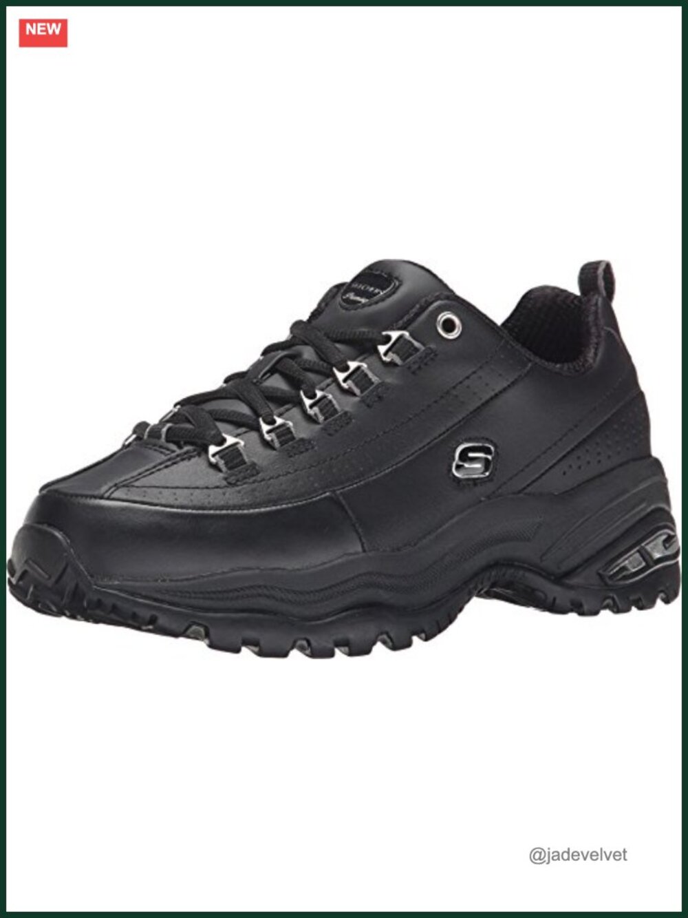 Leather Sneaker Lace-Up Shock Absorbing Walking Shoe